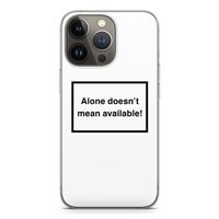 Alone: iPhone 13 Pro Transparant Hoesje
