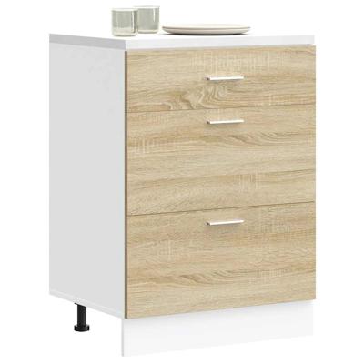 Keuken onderkast Lyon bewerkt hout sonoma eikenkleurig