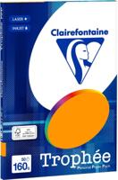 Fel oranje A4 papier 160 gram 50 vel Clairefontaine Trophée Fel oranje A4 papier 160 gram 50 vel Clairefontaine Trophée