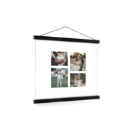 Gepersonaliseerde poster met zwarte posterhanger 40x40
