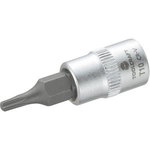 TOOLCRAFT T10 816080 T-profiel Dopsleutel-bitinzet T 10 1/4 (6.3 mm)