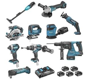 Makita DLX1011PTJ Accu combopack LXT 18v - 10 delig met 5x 5.0Ah accu&apos;s - DLX1011PTJ