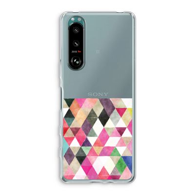 Gekleurde driehoekjes: Sony Xperia 5 III Transparant Hoesje
