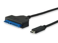 Equip 133456 USB Type C SATA Zwart kabeladapter/verloopstukje - thumbnail