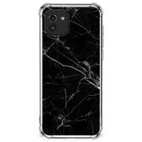 Samsung Galaxy A03 Anti-Shock Hoesje Marmer Zwart - Origineel Cadeau Vader