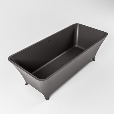 Vrijstaand bad Mondiaz Lundy | 170x75 cm | Solid surface | Ovaal | Dark grey