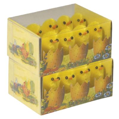 Paaskuikentjes - geel - mini - 3 cm - 16x stuks - Paasversiering / Pasen decoraties - kuikens