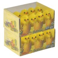Paaskuikentjes - geel - mini - 3 cm - 16x stuks - Paasversiering / Pasen decoraties - kuikens