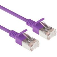ACT Paarse 0,15 meter LSZH U/FTP CAT6A datacenter slimline patchkabel snagless met RJ45 connectoren