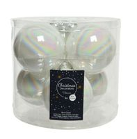 Kerstballen glas dia. 8 cm white/iris KSD - Ksd Kerstballen glas dia. 8 cm white/iris KSD - Ksd