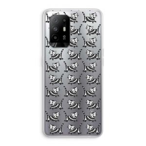 Zwarte poes: Oppo A95 5G Transparant Hoesje