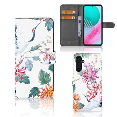 Samsung Galaxy M54 | Telefoonhoesje | Met pasjeshouder | Bird Flowers
