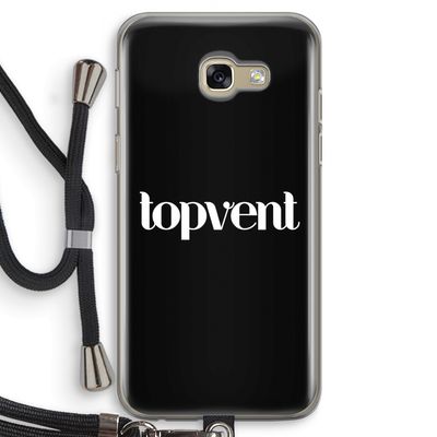 Topvent Zwart: Samsung Galaxy A5 (2017) Transparant Hoesje met koord
