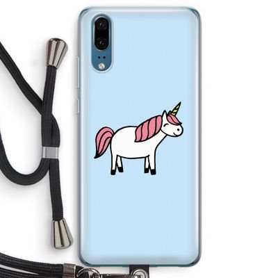 Eenhoorn: Huawei P20 Transparant Hoesje met koord