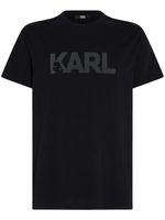 Karl Lagerfeld t-shirt en coton biologique à logo floqué - Noir