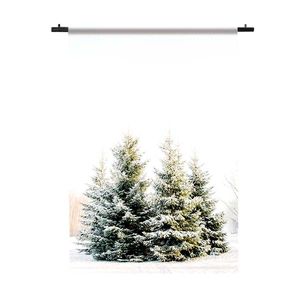 Wandkleed Kerstbomen 120x180 Wit Garen