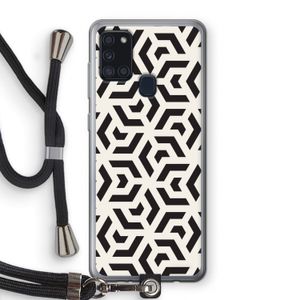 Crazy pattern: Samsung Galaxy A21s Transparant Hoesje met koord