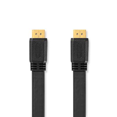 Nedis High Speed ??HDMI™-Kabel met Ethernet | HDMI™ Connector | HDMI™ Connector | 4K@30Hz | 10.2 Gbps | 2.00 m | Plat | PVC | Zwart | Label -