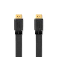 Nedis High Speed ??HDMI™-Kabel met Ethernet | HDMI™ Connector | HDMI™ Connector | 4K@30Hz | 10.2 Gbps | 2.00 m | Plat | PVC | Zwart | Label - - thumbnail