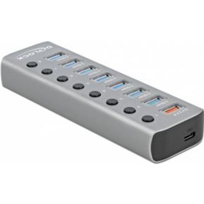 DeLOCK 63264 interface hub USB 3.2 Gen 1 (3.1 Gen 1) Type-B Grijs