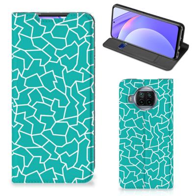 Xiaomi Mi 10T Lite | Bookcase | Cracks Blue