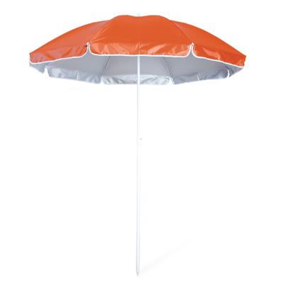 Strand Parasol Lima - D150 cm - oranje - opvouwbaar - verstelbare hoogte - met opbergtas