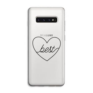 Best heart black: Samsung Galaxy S10 4G Transparant Hoesje