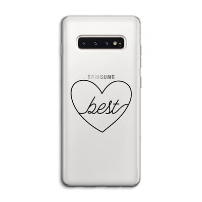 Best heart black: Samsung Galaxy S10 4G Transparant Hoesje