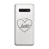 Best heart black: Samsung Galaxy S10 4G Transparant Hoesje