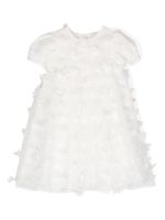 Simonetta robe en tulle à manches courtes - Blanc - thumbnail