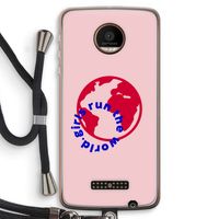 Run The World: Motorola Moto Z Force Transparant Hoesje met koord