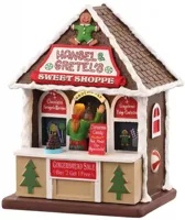 Lemax hansel & gretel&apos;s sweet shoppe verlicht kerstdorp tafereel Caddington Village 2022