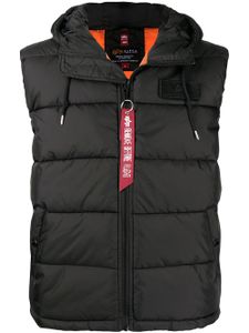 Alpha Industries gilet matelassé à patch logo - Noir
