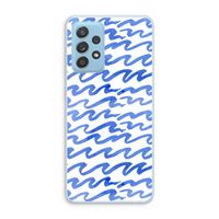Blauwe golven: Samsung Galaxy A73 Transparant Hoesje
