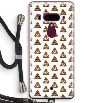Poop emoji: HTC U12+ Transparant Hoesje met koord