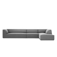 Windsor & Co Sao Hoekbank met Chaise Longue Rechts - 5-zits - Velvet - Grijs