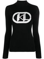 Karl Lagerfeld pull à logo imprimé - Noir