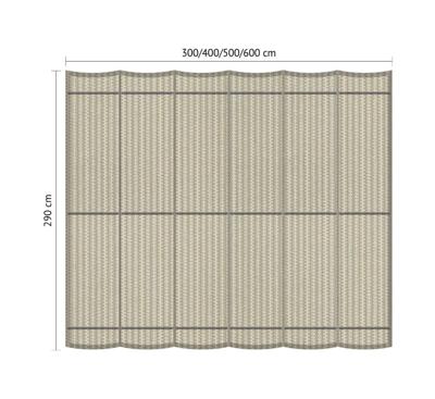 Harmonicadoek B 2,90 x L 3,00 m Sahara Sand - Shadow comfort