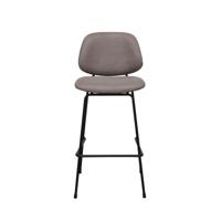 LABEL51 Barkruk Bello - Taupe - Micro Suede - Hoog