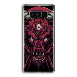 Hell Hound and Serpents: Samsung Galaxy Note 8 Transparant Hoesje