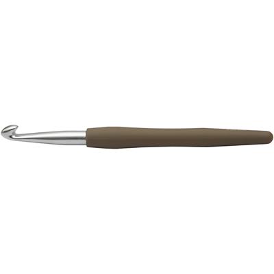 Creativ Company Haaknaalden, afm 8, l: 14,5 cm, afm 8 mm, bruin, 1 stuk