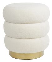 Light & Living Poef 'Kimi' Teddy, kleur Wit