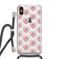 Chicks before dicks: iPhone XS Max Transparant Hoesje met koord