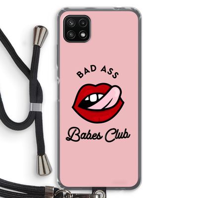 Badass Babes Club: Samsung Galaxy A22 5G Transparant Hoesje met koord
