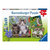 Ravensburger Legpuzzel Jonge Katjes, 3x49st. - thumbnail