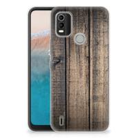 Nokia C21 Plus | Bumper Hoesje | Steigerhout