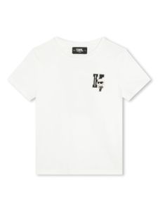 Karl Lagerfeld Kids t-shirt Ikonik en coton bilogique - Blanc