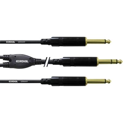 CORDIAL 3 M REAN JACKPLUG 6,3 MM/2X JACKPLUG 6,3 MM