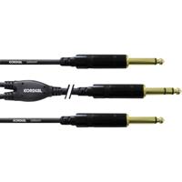 CORDIAL 3 M REAN JACKPLUG 6,3 MM/2X JACKPLUG 6,3 MM