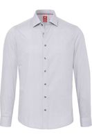 Pure Slim Fit Overhemd grijs/wit, Motief